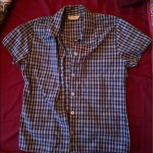 Plaid Crop Top w Buttons